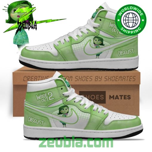 Disgust Inside Out 2 Nike Jordan 1 High Top Shoes