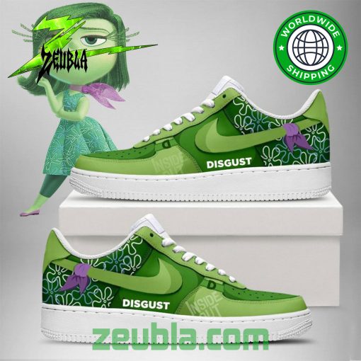 Disgust Inside Out 2 Theme Nike Air Force 1 Shoes