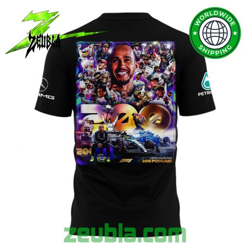 Lewis Hamilton 200 Podiums Formula 1 T-Shirt