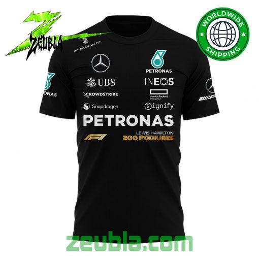 Lewis Hamilton 200 Podiums Formula 1 T-Shirt