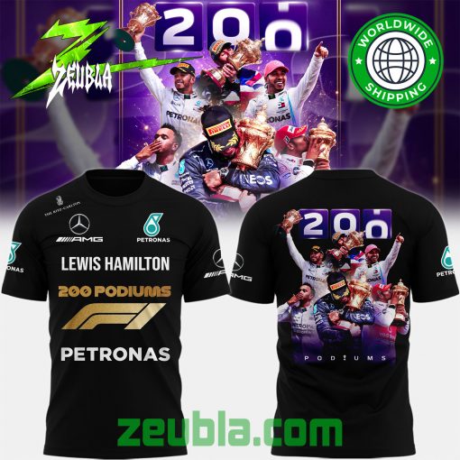 Limited Edition Lewis Hamilton 200 Podiums Formula 1 T-Shirt