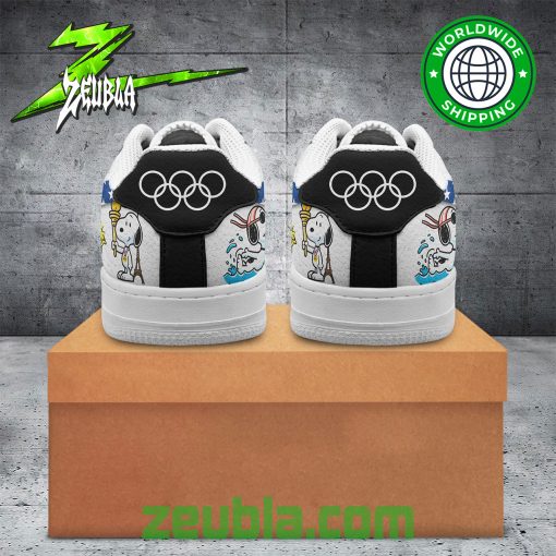 Olympic Paris 2024 Snoopy Team USA Air Force 1 Shoes