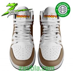 Snoopy Brown Nike Air Jordan High Top Shoes2