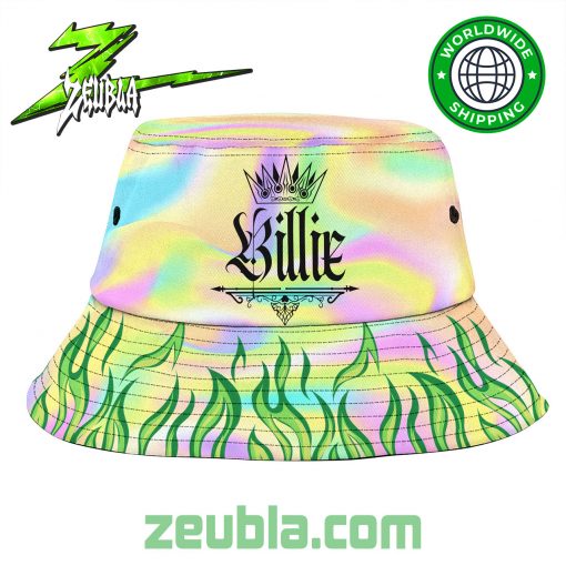 Billie Eilish Fire Rainbow Gradient Bucket Hat