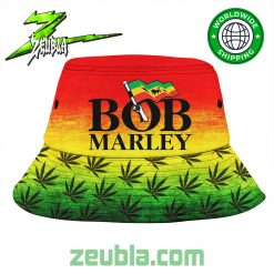 Bob Marley One Love Canabis Bucket Hat