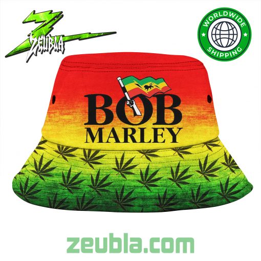 Bob Marley One Love Canabis Bucket Hat