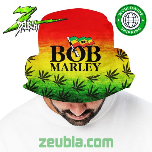 Bob Marley One Love Canabis Bucket Hat